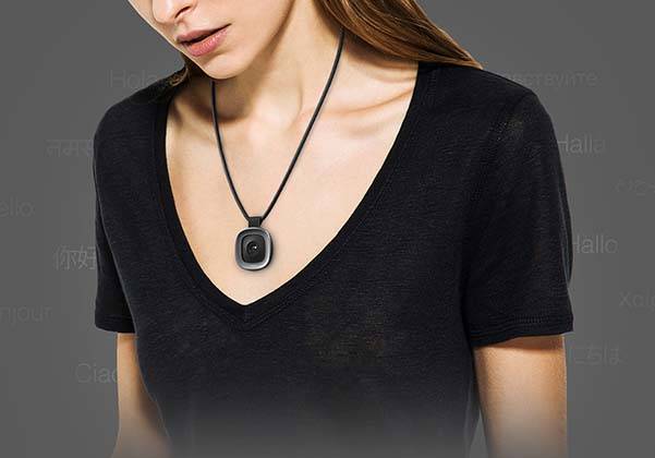 Mersiv Wearable Language Learning Device with Camera and Earbuds