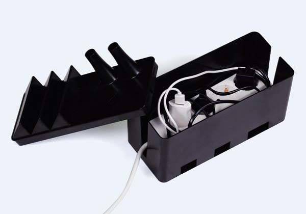 Cable Factory Desktop Cable Tidy with Charging Station