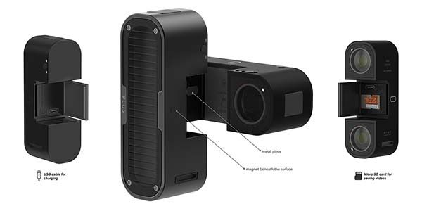 PLUS 3D Action Camera with LED Lights