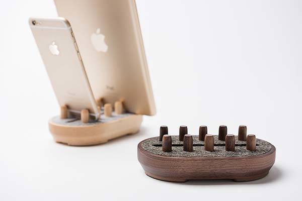 Colony Walnut Docking Station for iPhone, Apple Watch and iPad