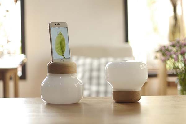 Mushroom LED Lamp with iPhone Dock
