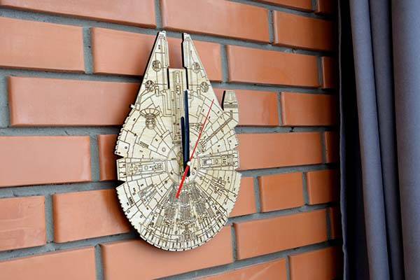 Handmade Star Wars Millennium Falcon Wall Clock