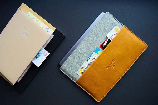 Handmade Wool Felt and Leather iPad Pro Case