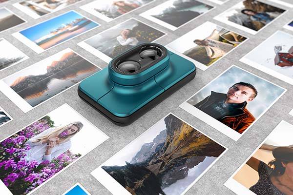 Print Concept Instant Camera with Two Swappable Lenses